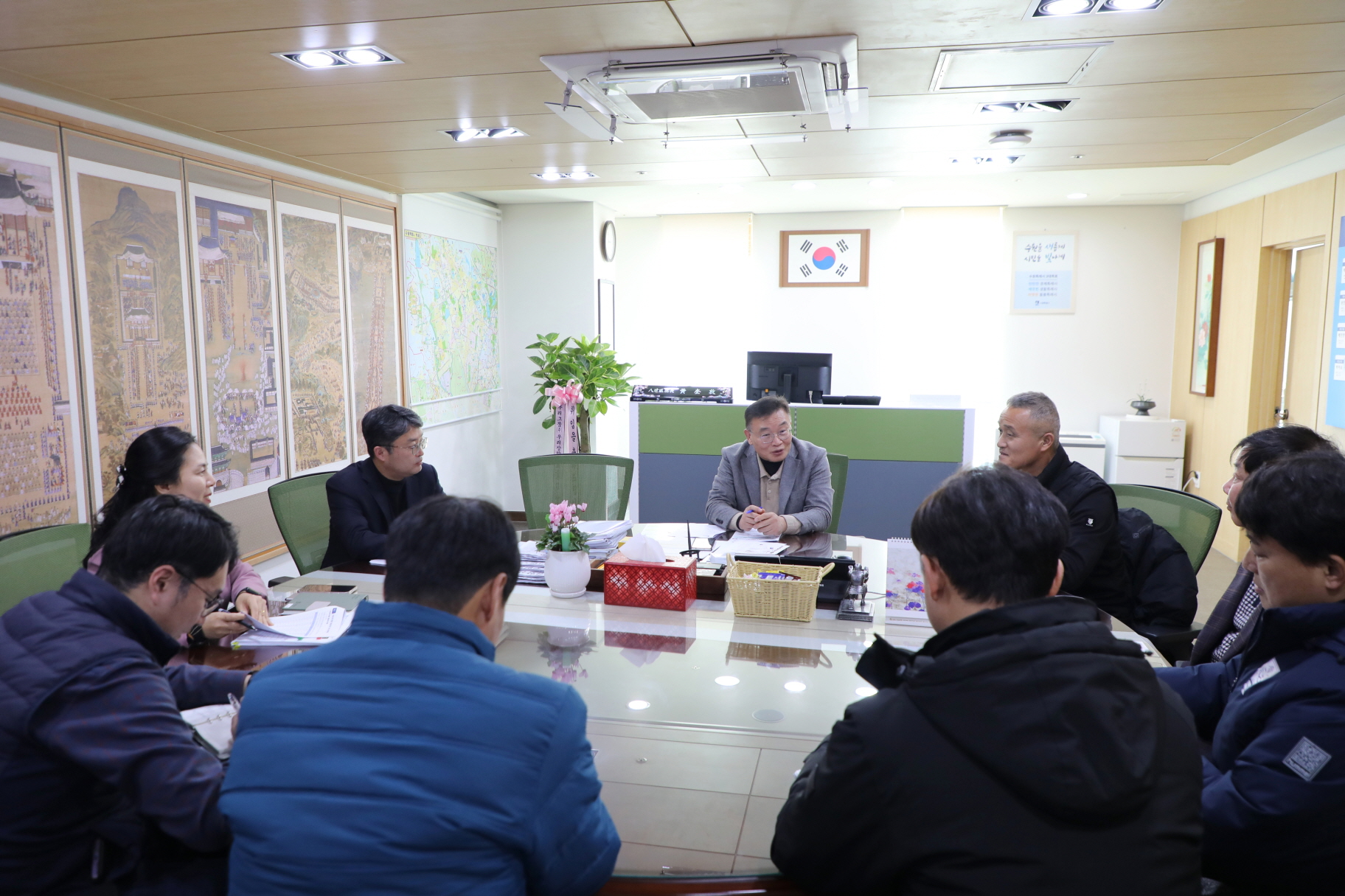 수원시 축구협회 팔달지회 임원진 차담